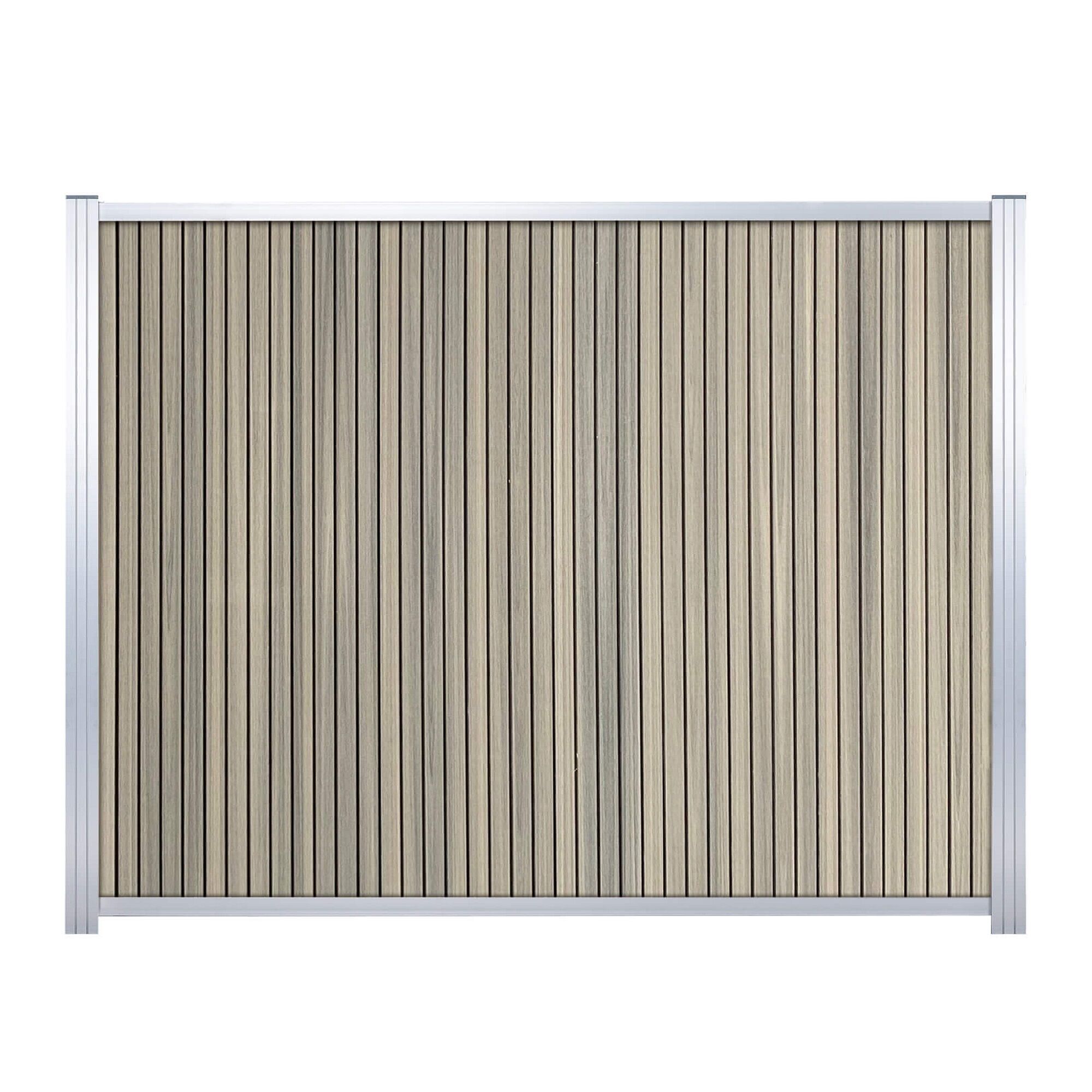 WPC Akustikzaun, Shadowline Anthrazit 180 x 180 cm Vertikal K19VQA